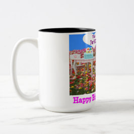 15 oz två ton mugg. Grattis på födelsedagen Prince Två-Tonad Mugg