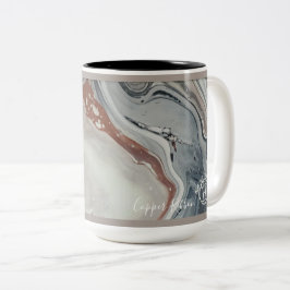 15 oz tvåfärgad mugg-koppar, Ribbon vB Två-Tonad Mugg