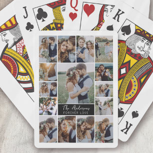 15 Photo Collage Monogram Namn Casinokort