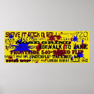 15.Populärt Skateboard Trick Namn Poster