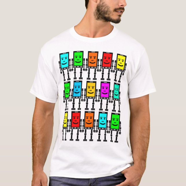15 Robo Telefoner Tee Shirt (Framsida)