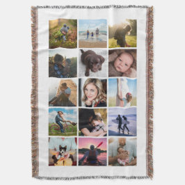 15 rutor Foto Collage Minne Vitt Mysfilt
