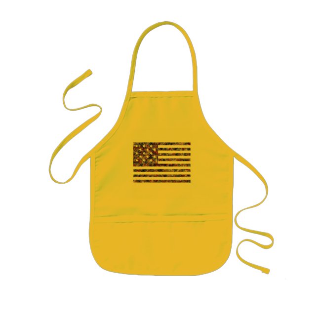 15 stjärnors amerikanska flagga barnförkläde (Framsidan)