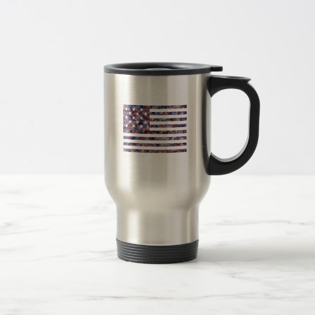 15 Stjärnors USA-Flagga Resemugg (Höger)