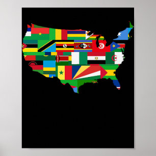 15 svarta historikmånad Afrikas amerikanska svarta Poster