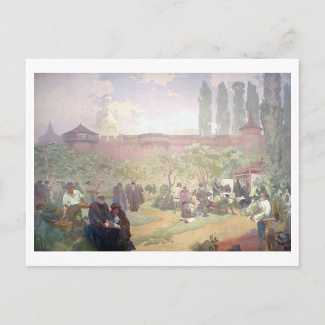 #15 Tryckning av bibeln Kralice i Ivancice Vykort (Framsida)