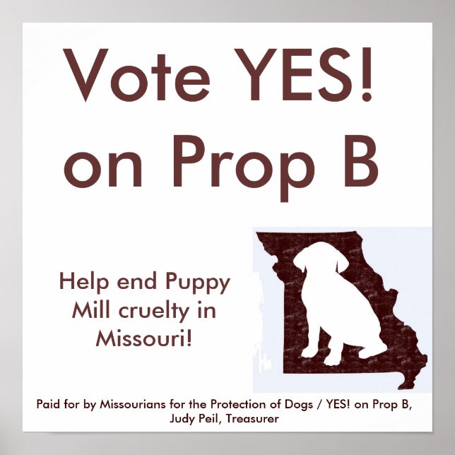 15-tums - JA! på Prop B-Poster Poster (Framsidan)