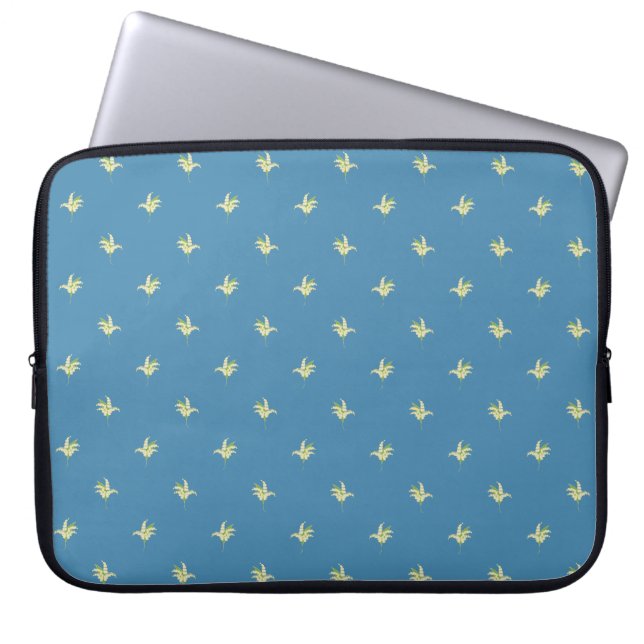 15-tums Laptop sleeve: Lilies of the Valley, Blue Laptop Sleeve (Framsidan)