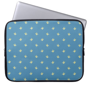 15-tums Laptop sleeve: Lilies of the Valley, Blue Sleeve
