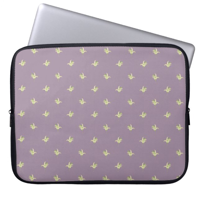 15-tums Laptop sleeve: Lilies of the Valley, Mauve Laptop Fodral (Framsidan)