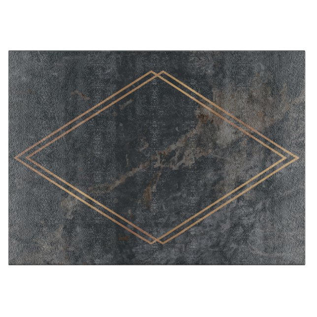 15-tums x 11-tums Grått Marble Glass CEG-skärskivo (Framsidan)