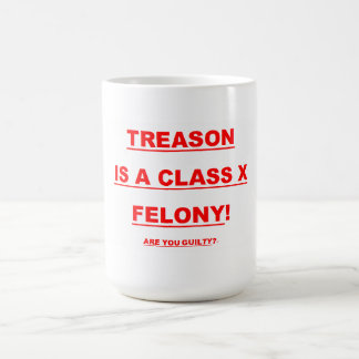 15 uns. Kaffemuggen med TREASON ÄR EN GROV Kaffemugg