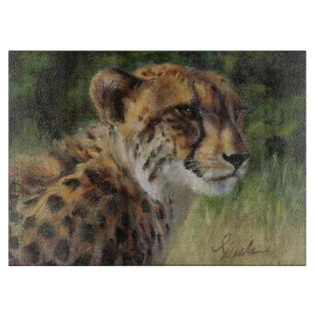 15" x 11" Glass Cheetahskärbräda (Framsidan)
