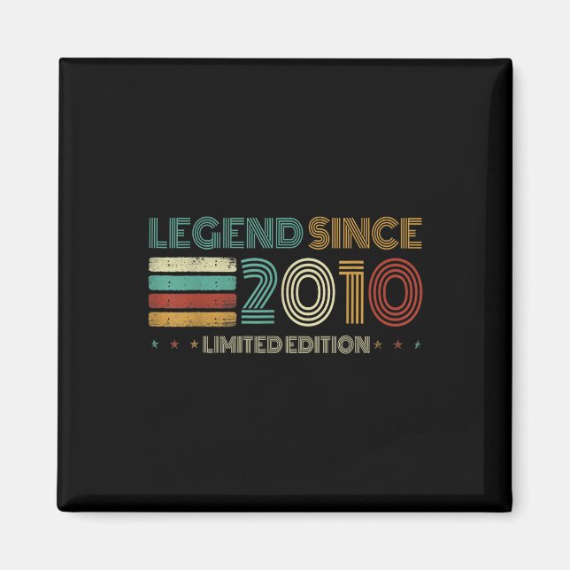 15 Years Old Legend Since 2010 15th Birthday  Magnet (Framsidan)