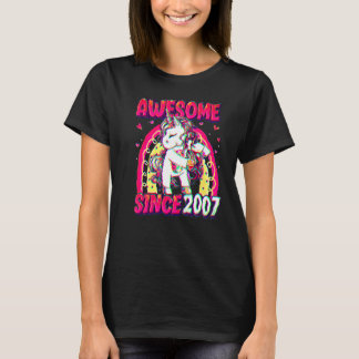 15 Years Old Unicorn Flossing 15th Birthday Girl U T Shirt