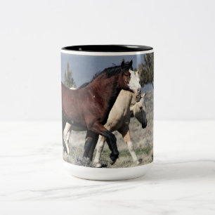 15oz av ZEUSEN för din MUSTANGLERA! Två-Tonad Mugg