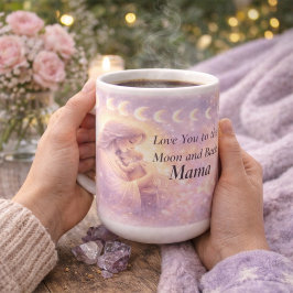 15oz Celestial Mama Mug, Moon Phase Mom Gift Kaffemugg