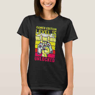 15th Birthday Video Gamer Edition Level 15 Unlocke T Shirt