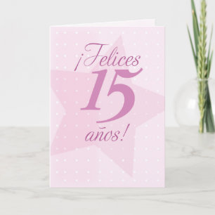 15th födelsedag för lycklig, spanjor, Quinceanera, Kort