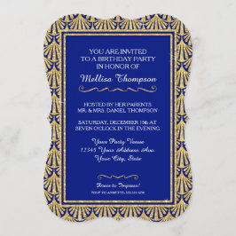 15TH Glam underbar Gatsby för födelsedagsfest stil Inbjudningar