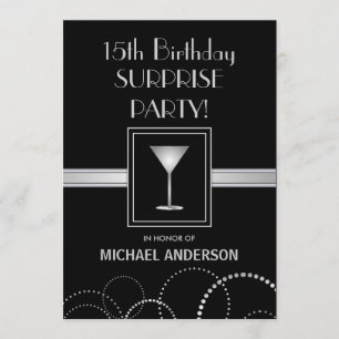 15th Manliga partyinbjudningar för födelsedag Inbjudningar