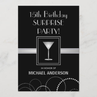 15th Manliga partyinbjudningar för födelsedag Inbjudningar