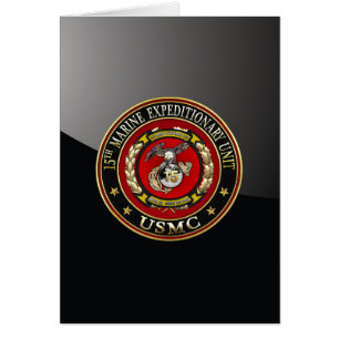 15th Marin- expeditions- enhet (15th MEU) [3D] Hälsningskort