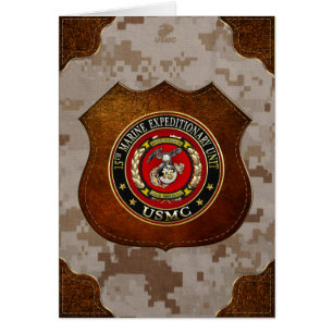 15th Marin- expeditions- enhet (15th MEU) [3D] Hälsningskort