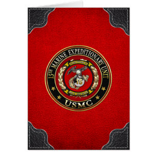 15th Marin- expeditions- enhet (15th MEU) [3D] Hälsningskort