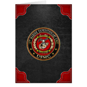 15th Marin- expeditions- enhet (15th MEU) [3D] Hälsningskort