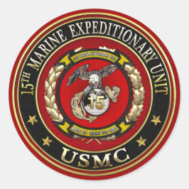 15th Marin- expeditions- enhet (15th MEU) [3D] Runt Klistermärke