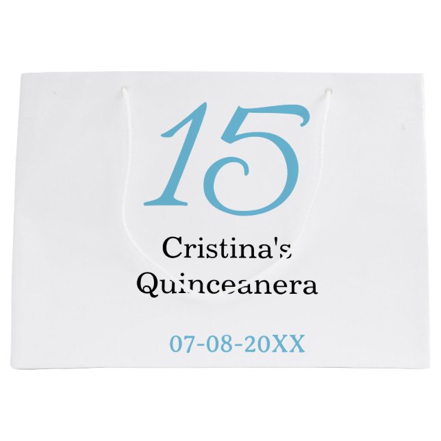 15th quinceanera birthday blue black bold letter n (Framsidan)
