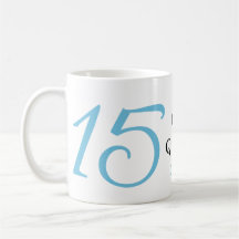 15th quinceanera birthday blue black bold letter n