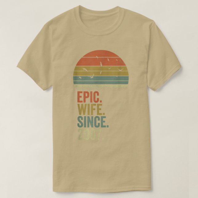 15th Wedding Anniversary Women s, Epic Wife Since  T Shirt (Design framsida)