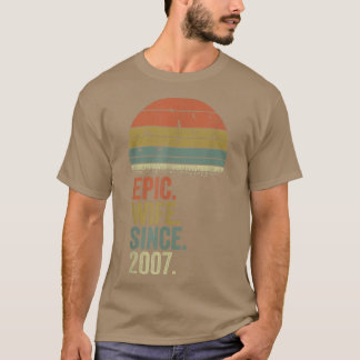 15th Wedding Anniversary Women s, Epic Wife Since T Shirt