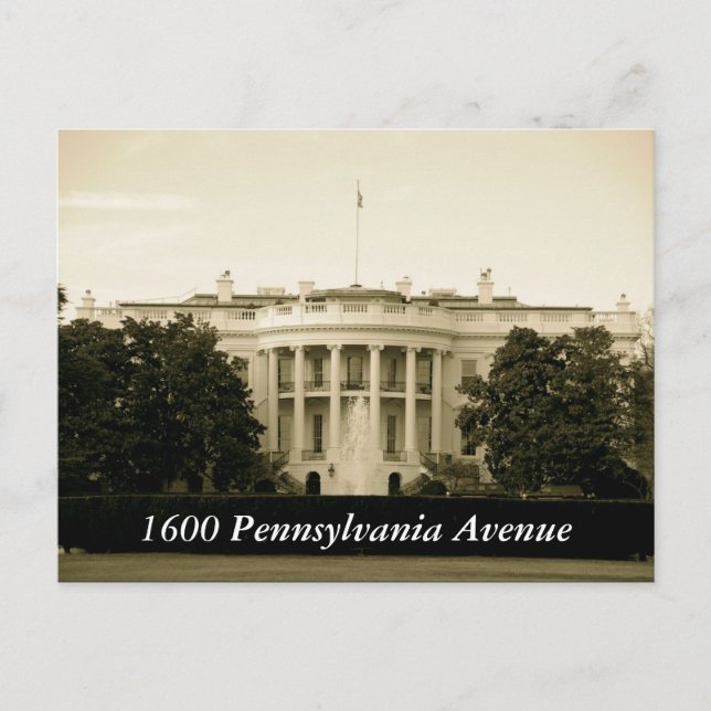 1600 Pennsylvania Avenue Vykort (Framsida)