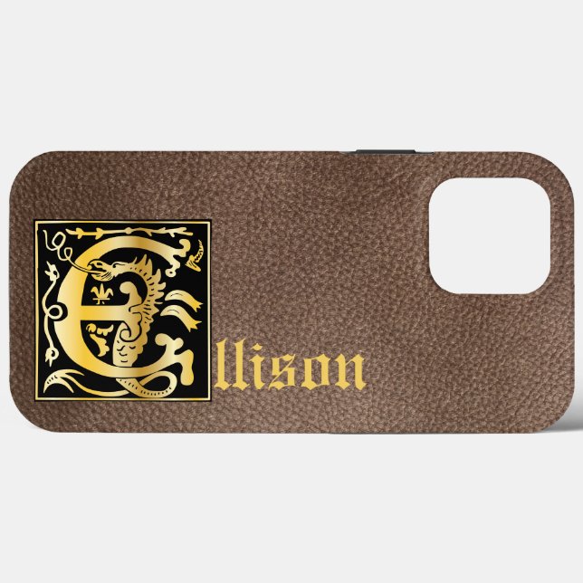 1600-talet gav mytiska kräk dekorativt kapital E (Baksida (horisontell))