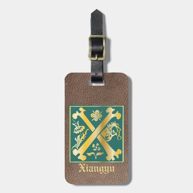 1600-talet ger mytiska kräkningar dekorativt kapit bagagebricka (Vertikal Framsida)