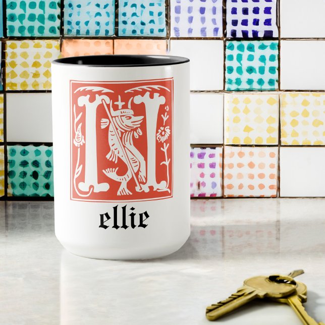 1600-talet ger mytiska kräkningar dekorativt kapit mugg (Skapare uppladdad)