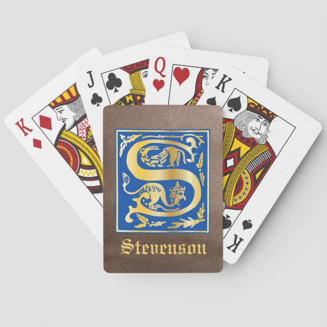 1600-talet ger mytiska tumörer dekorativt kapital  casinokort (Baksidan)