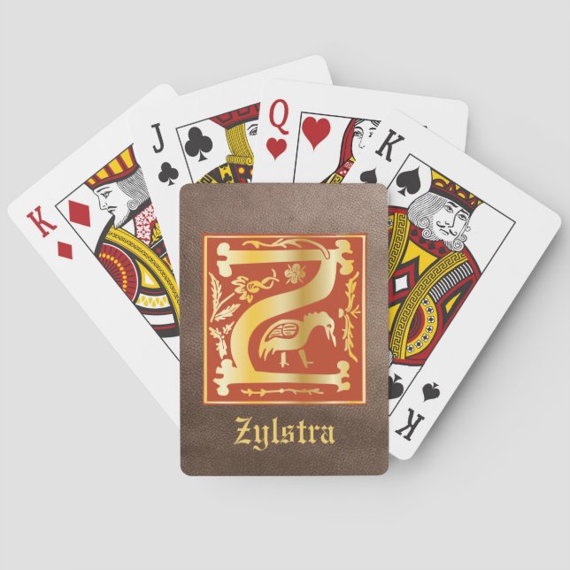 1600-talet Mortic Creatures Decorative Capital Z Casinokort (Baksidan)