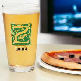 1600-talet Mortic Creatures Decorative Capital Z Glaskopp