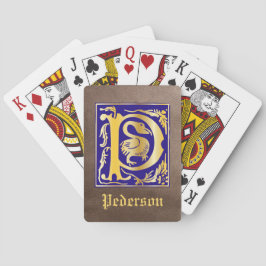 1600-talet, mytiska kräk, dekorativt kapital P Casinokort