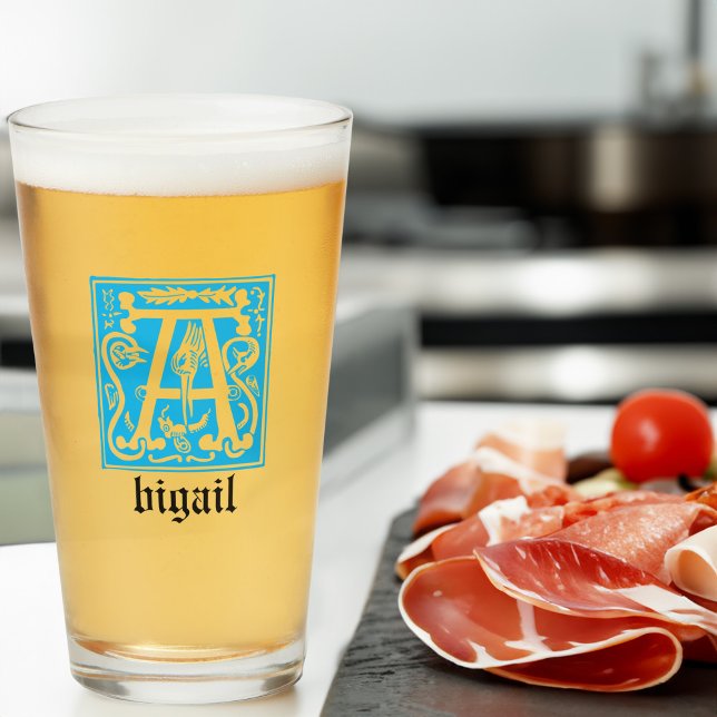 1600-talet skapar dekorativt kapital A Glaskopp (Skapare uppladdad)