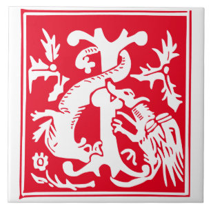 1600-talet skapar dekorativt kapital I Kakelplatta