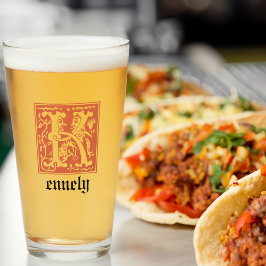 1600-talet skapar dekorativt kapital K Glaskopp