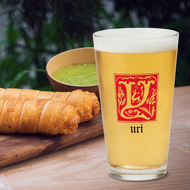 1600-talet skapar dekorativt kapital Y Glaskopp (Skapare uppladdad)