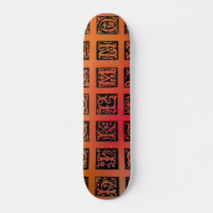 1600-talets alfabetskateboard skateboard bräda 19,5 cm