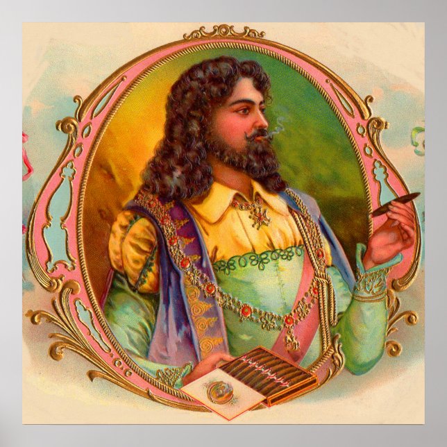 1600-talets cigarrrökare poster (Framsidan)