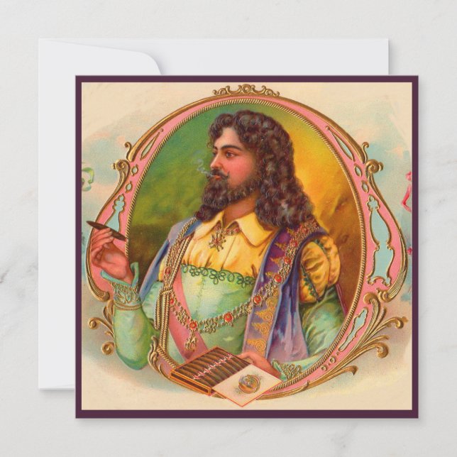 1600-talets etikett för cigarrrök kort (Framsida)